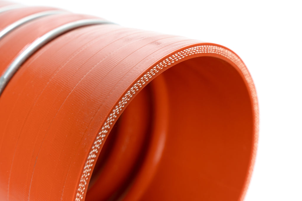 HPS Hot Side Charge Air Cooler Reducing Hose 3-1/2" - 4" ID 7-1/2" Length Orange (CAC-350-400-L75-HOT)