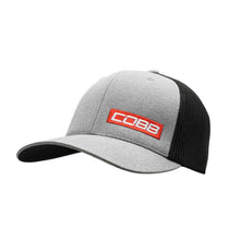 Load image into Gallery viewer, COBB Tuning Mesh 2-Tone Stretch Cap - Heather/Black (CO-CAP-GRAY-MESH)