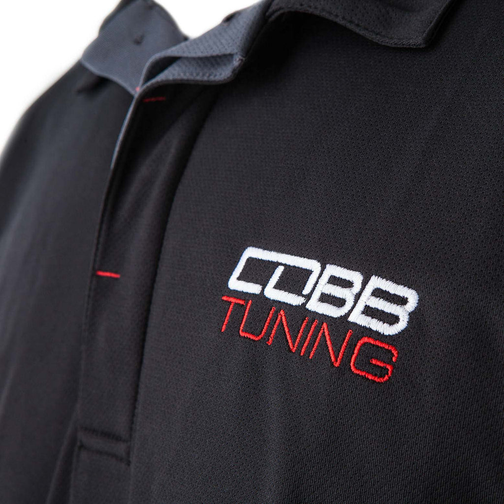 COBB Tuning Logo Polo Shirt - Men's Black - Small (CO-POLO-S)