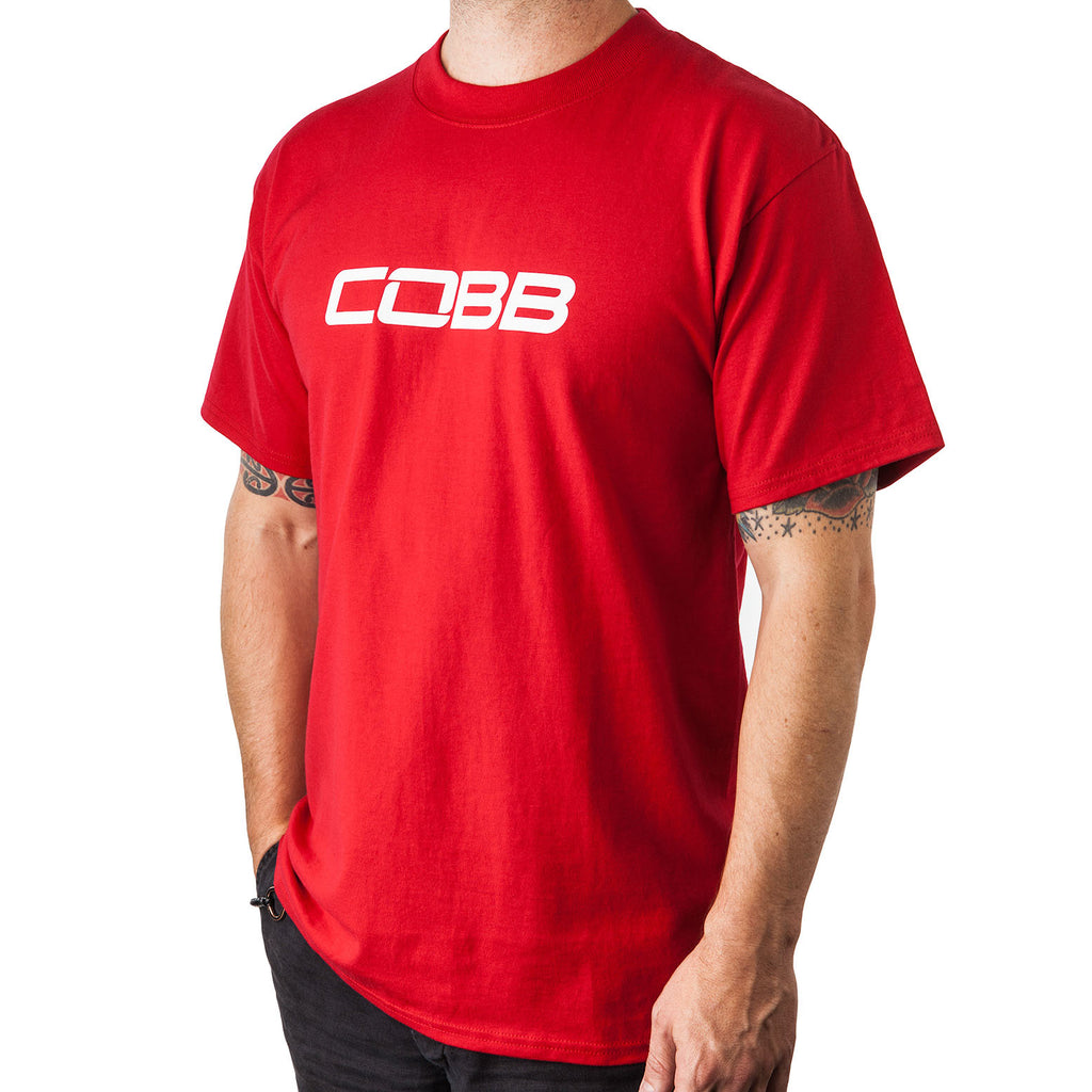 COBB Tuning Logo T-Shirt - Men's Red - Medium (CO-REDCOBB-MED)