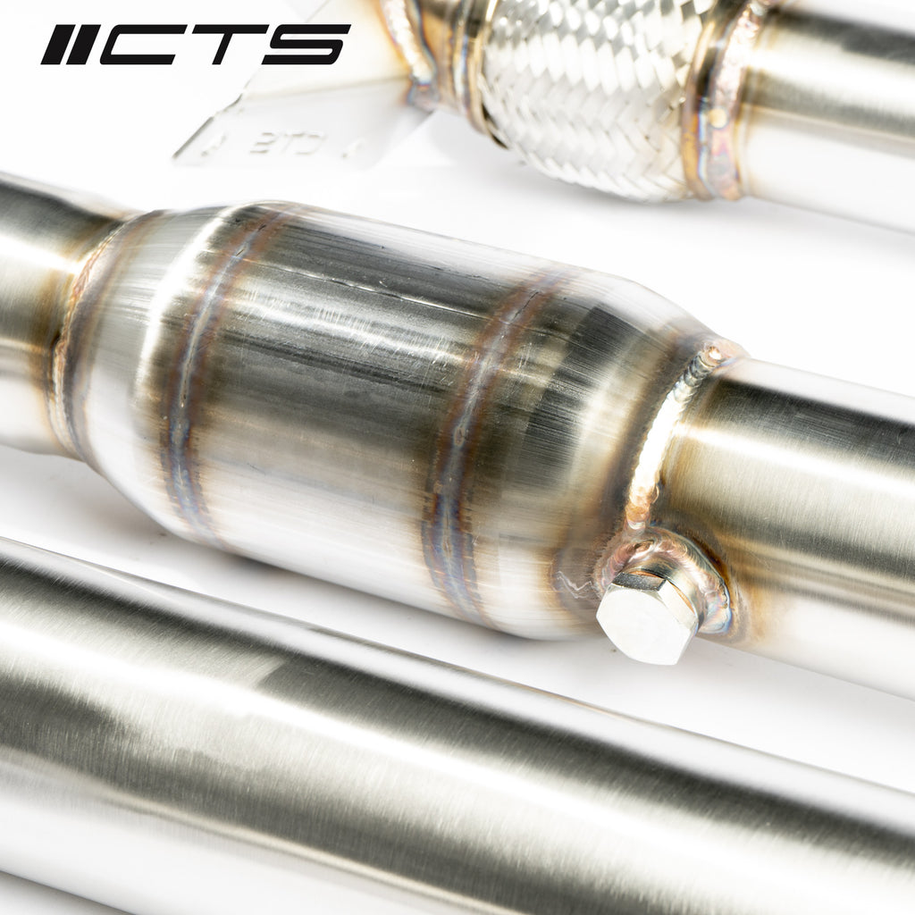 CTS Turbo MK1 VW Tiguan and 8U Audi Q3 1.8T/2.0T High-Flow Cat Downpipe (2009-2017) (CTS-EXH-DP-0003-T-CAT)