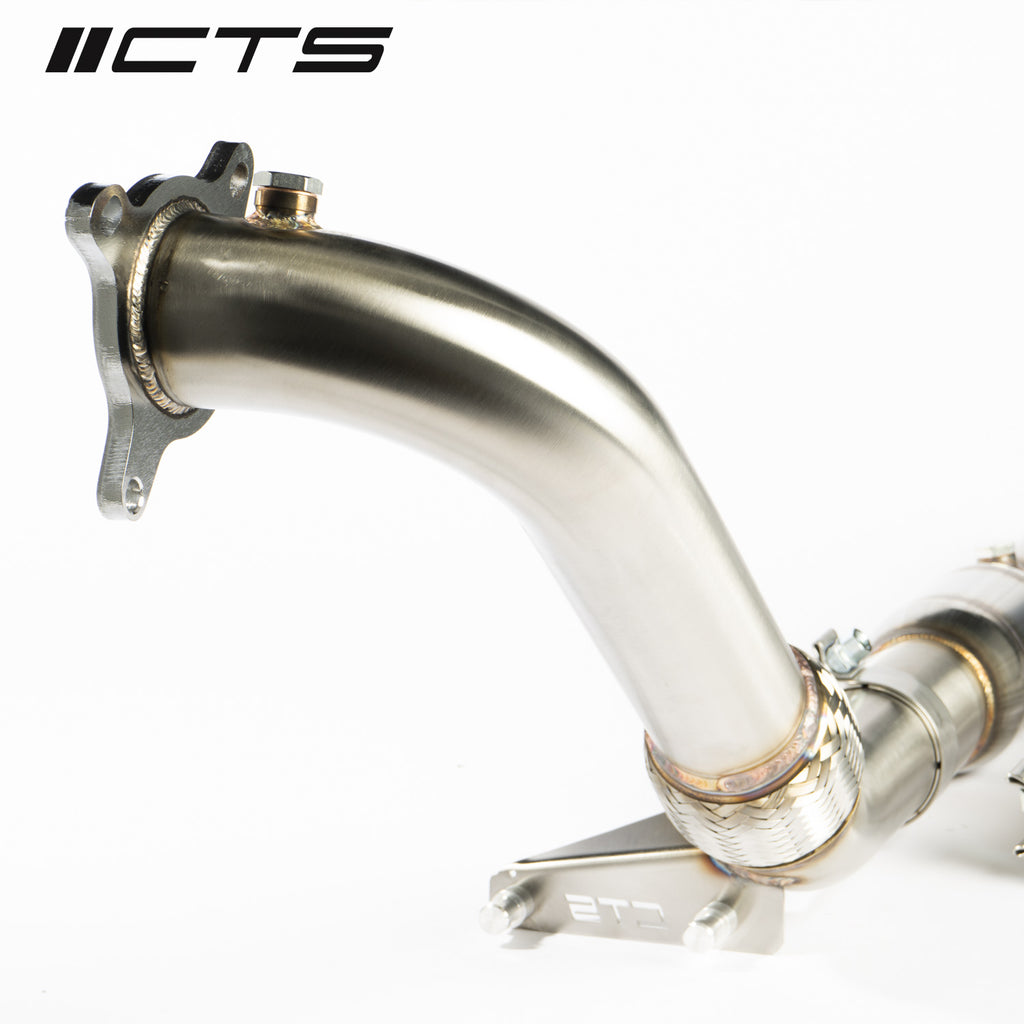 CTS Turbo MK1 VW Tiguan and 8U Audi Q3 1.8T/2.0T High-Flow Cat Downpipe (2009-2017) (CTS-EXH-DP-0003-T-CAT)