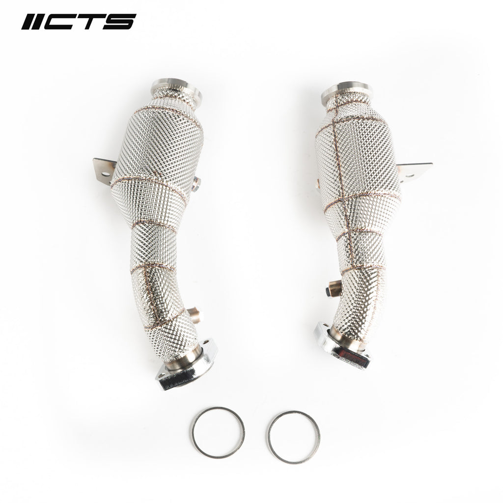 CTS Turbo HIGH-FLOW cat set for Mercedes Benz C43 C400 C450 E43 E400 E450 with M276 engine (CTS-EXH-DP-0052-CAT)