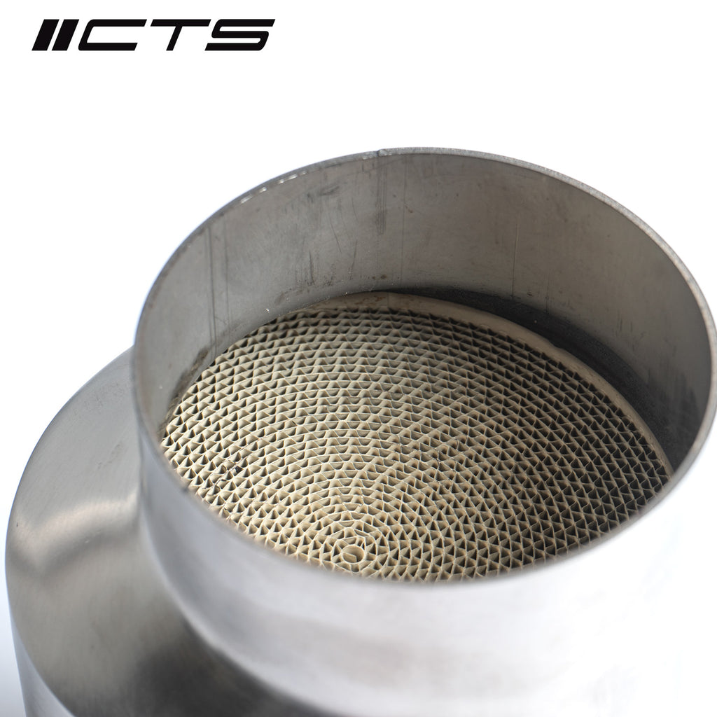 CTS Turbo 8V/8Y RS3 and 8S TTRS 2.5T EVO 3.5" Single High-Flow CAT (CTS-EXH-DP-0045-CAT)