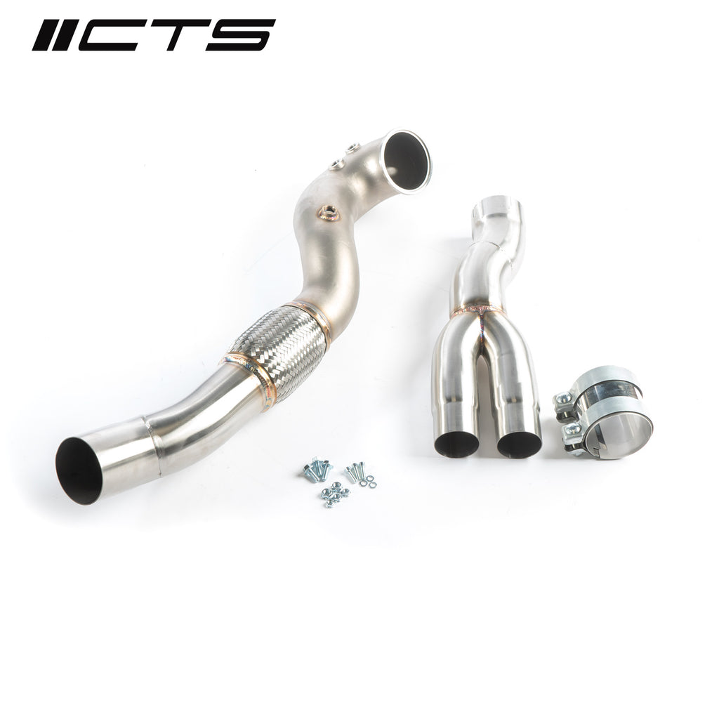 CTS Turbo 8V/8Y RS3 and 8S TTRS 2.5T EVO 3.5" Single High-Flow CAT (CTS-EXH-DP-0045-CAT)