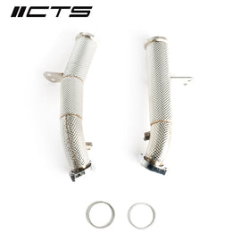 CTS Turbo race downpipe set for Mercedes Benz C43 C400 C450 E43 E400 E450 with M276 engine (CTS-EXH-DP-0052)