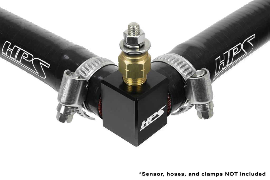 HPS Performance 90 Degree, 5/8" Connectors Billet Aluminum Sensor Adapter (CTSA90-062)