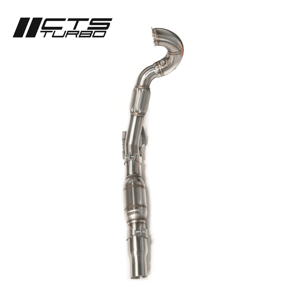 CTS Turbo MQB FWD Exhaust Downpipe with HIGH FLOW CAT (MK7/MK7.5 Golf, GTI, GLI, A3 FWD) (CTS-EXH-DP-0014-CAT)
