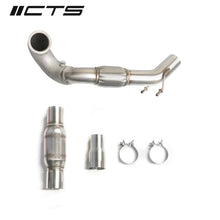 Load image into Gallery viewer, CTS Turbo MQB FWD Exhaust Downpipe with HIGH FLOW CAT (MK7/MK7.5 Golf, GTI, GLI, A3 FWD) (CTS-EXH-DP-0014-CAT)