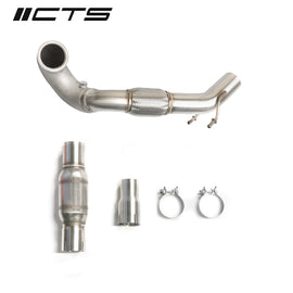CTS Turbo MQB FWD Exhaust Downpipe with HIGH FLOW CAT (MK7/MK7.5 Golf, GTI, GLI, A3 FWD) (CTS-EXH-DP-0014-CAT)