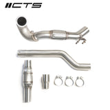 CTS Turbo MQB AWD Exhaust Downpipe with HIGH FLOW CAT (MK7/MK7.5 Golf AWD, Golf R, A3/S3/TT/TT-S Quattro) (CTS-EXH-DP-0015-CAT)