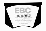 EBC Greenstuff 2000 Series Sport Brake Pads (DP2100)