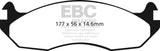 EBC 6000 Series Greenstuff Truck/SUV Brakes Disc Pads (DP61782)