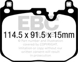 EBC 6000 Series Greenstuff Truck/SUV Brakes Disc Pads (DP62393)