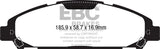 EBC Bluestuff NDX Full Race Brake Pads (DP53039NDX)