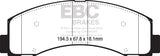 EBC 6000 Series Greenstuff Truck/SUV Brakes Disc Pads (DP63088)