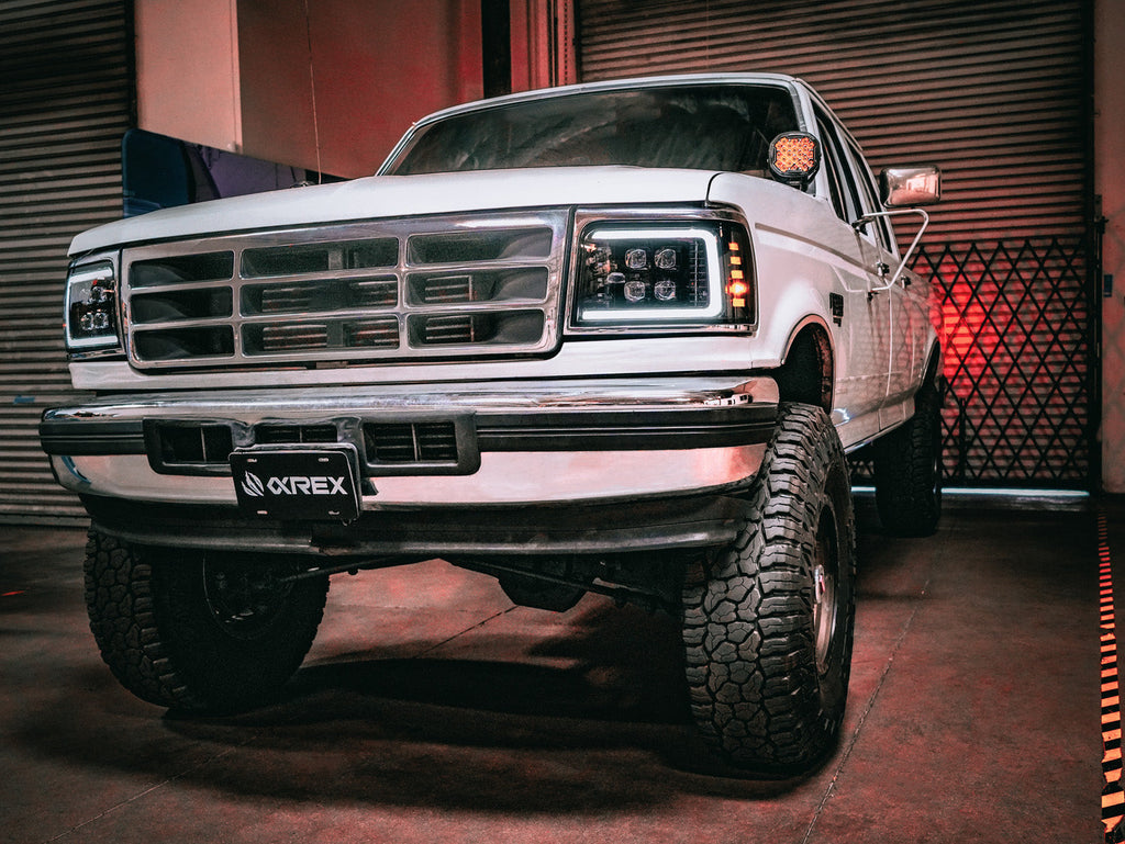 92-96 Ford F-Series/Bronco NOVA-Series LED Projector Headlights Black