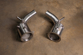 Valvetronic Designs Porsche 992 Turbo / Turbo S 400 Cell Catted Down Pipes (POR.992.TUR.FF.400C.BR)