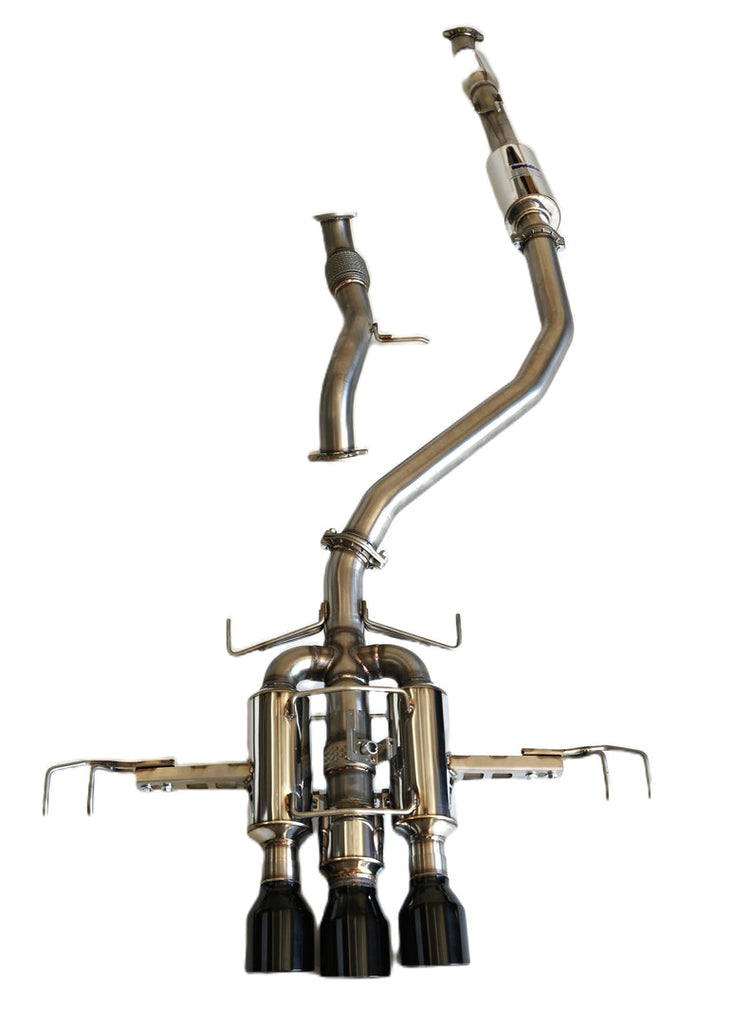 Invidia 22+ HONDA CIVIC TYPE-R FL5 R400 SINGLE LAYER BLACK TIP CAT-BACK (NON POLISH PIPE) (HS22CTRFGM3SBL)