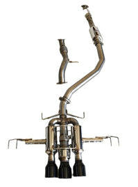 Invidia 22+ HONDA CIVIC TYPE-R FL5 R400 SINGLE LAYER BLACK TIP CAT-BACK (NON POLISH PIPE) (HS22CTRFGM3SBL)