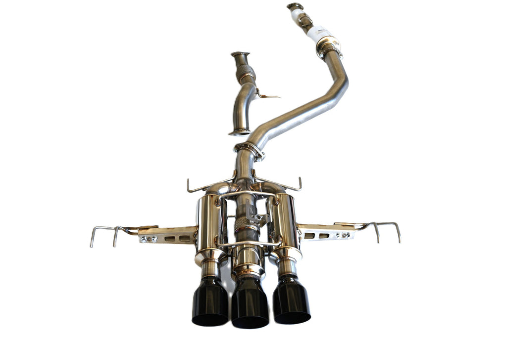 Invidia 22+ HONDA CIVIC TYPE-R FL5 R400 SINGLE LAYER BLACK TIP CAT-BACK (NON POLISH PIPE) (HS22CTRFGM3SBL)
