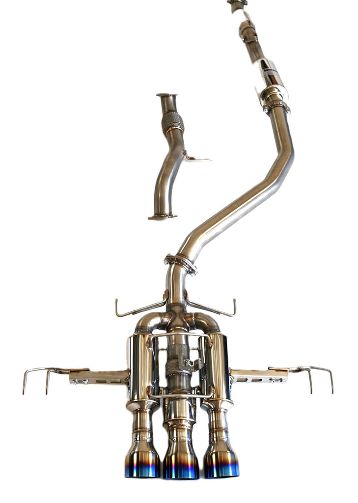 Invidia 22+ HONDA CIVIC TYPE-R FL5 R400 SINGLE LAYER TI TIP FULL CAT-BACK (NON POLISH PIPE) (HS22CTRFGM3STL)