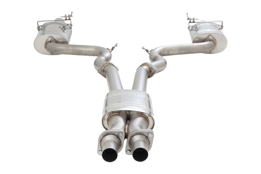 XFORCE Ford Mustang GT 2015 (Coupe) Twin 3" Stainless Steel Cat-Back Exhaust System With Oval Mufflers (ES-FM15-02-CBS)