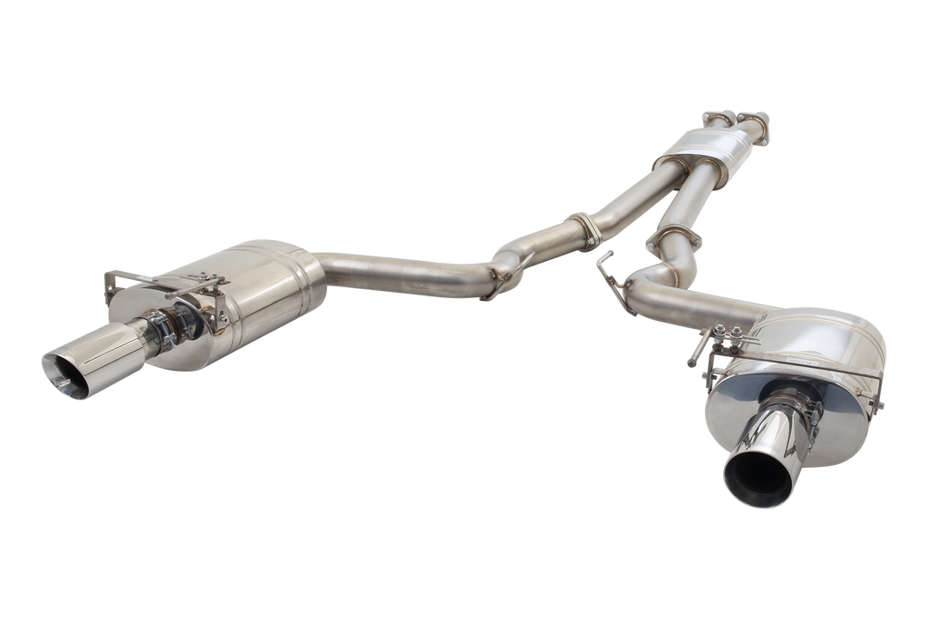 XFORCE Ford Mustang GT 2015 (Coupe) Twin 3" Stainless Steel Cat-Back Exhaust System With Oval Mufflers (ES-FM15-02-CBS)