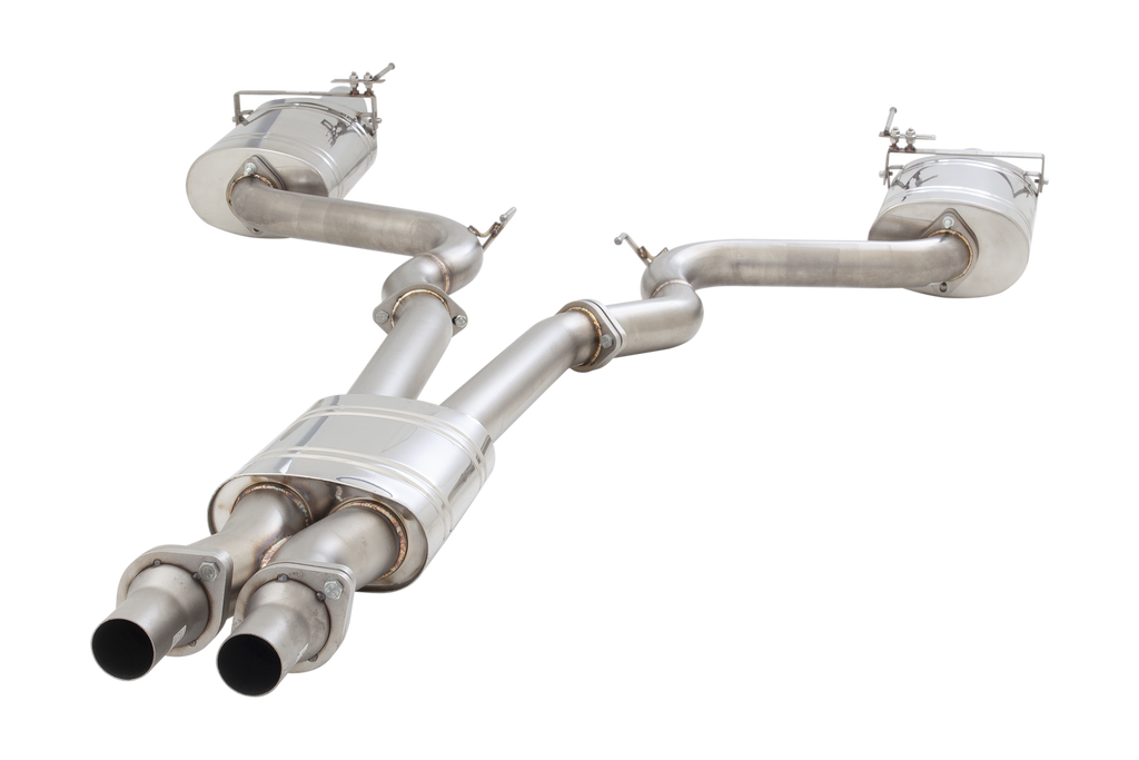 XFORCE Ford Mustang GT 2015 (Coupe) Twin 3" Stainless Steel Cat-Back Exhaust System With Oval Mufflers (ES-FM15-02-CBS)