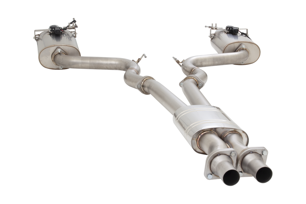 XFORCE Ford Mustang GT 2015 (Coupe) Twin 3" Stainless Steel Cat-Back Exhaust System With Oval Varex Mufflers (ES-FM15-02-VMK-CBS)