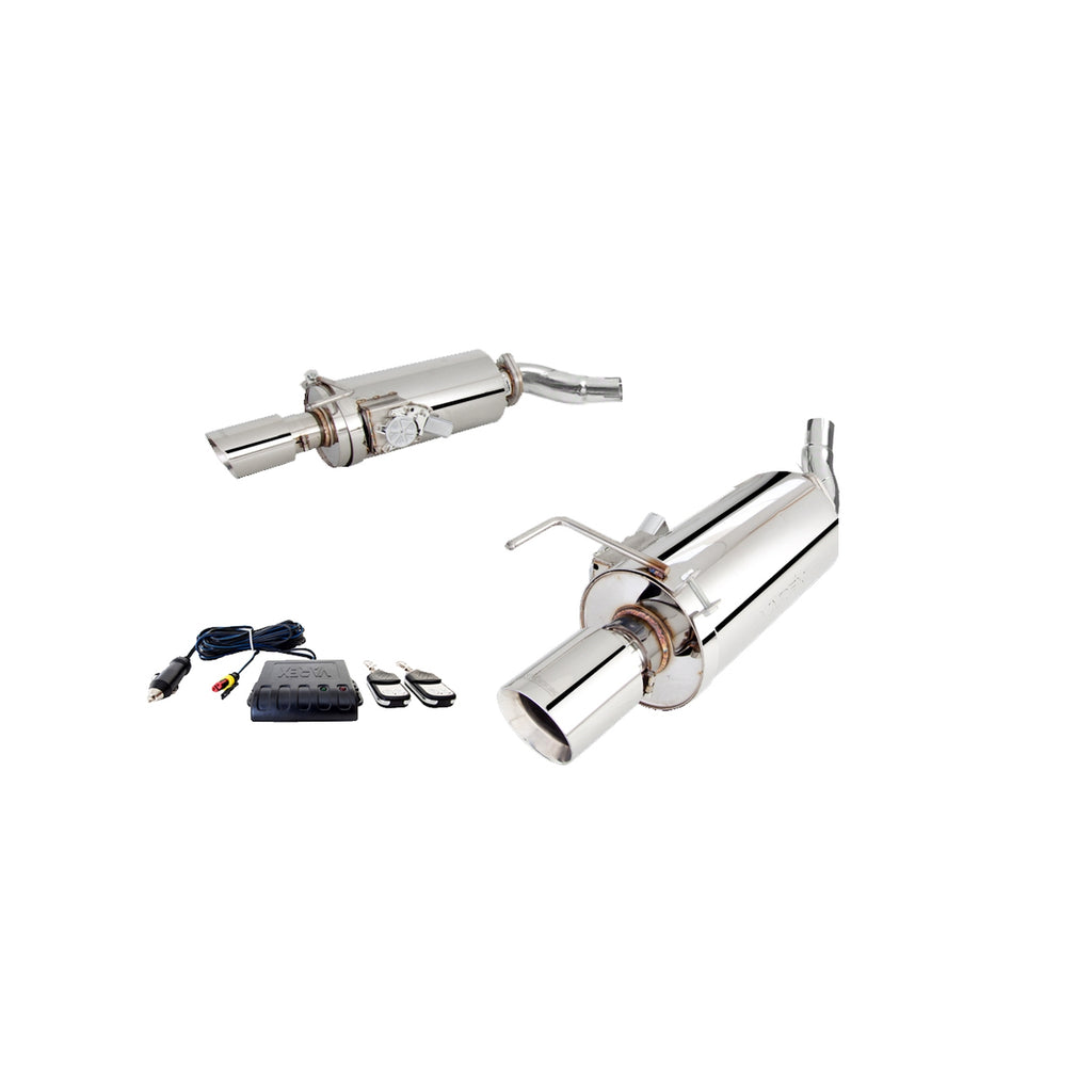 XFORCE Ford Mustang GT 2015- Twin 3" Stainless Steel Axle-Back Exhaust System (Round rear Varex mufflers) (ES-FM15-VMK-ABS)