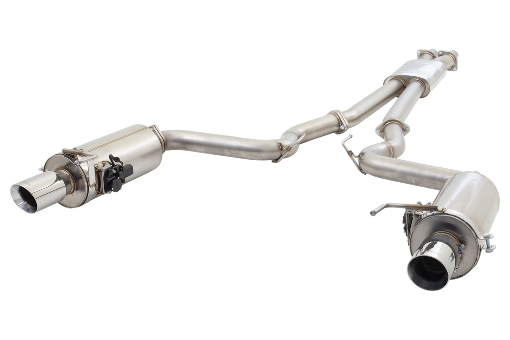 XFORCE Ford Mustang GT 2015- Twin 3" Stainless Steel Cat-Back Exhaust System With Round Varex Mufflers (ES-FM15-VMK-CBS)