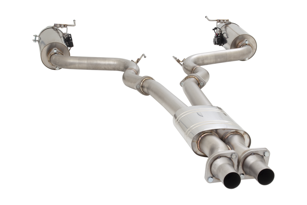 XFORCE Ford Mustang GT 2015- Twin 3" Stainless Steel Cat-Back Exhaust System With Round Varex Mufflers (ES-FM15-VMK-CBS)