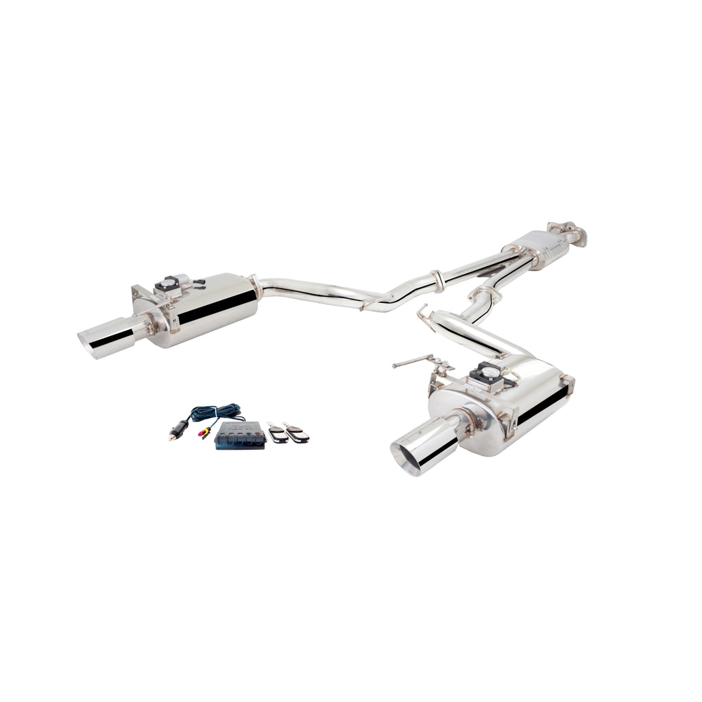 XFORCE Ford Mustang EcoBoost/GT Coupe/Convertible 2015-17 Twin 21/2" Stainless Steel Cat-Back Exhaust System With 3" Oval Varex Mufflers (ES-FM17-02-VMK-CBS)