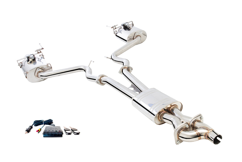 XFORCE Ford Mustang EcoBoost/GT Coupe/Convertible 2015-17 Twin 21/2" Stainless Steel Cat-Back Exhaust System With 3" Oval Varex Mufflers (ES-FM17-02-VMK-CBS)