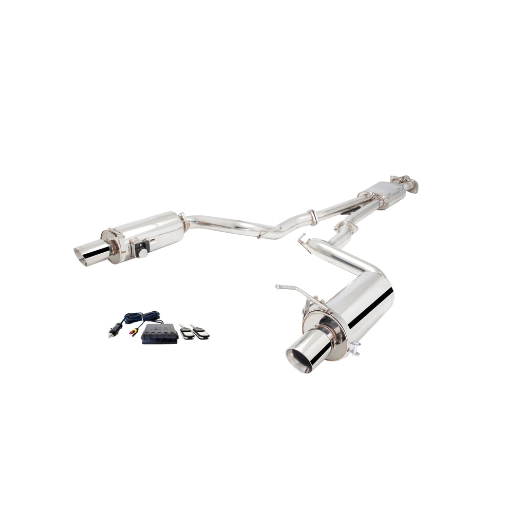 XFORCE Ford Mustang EcoBoost/GT Coupe/Convertible 2015-17 Twin 21/2" Stainless Steel Cat-Back Exhaust System With 3" Round Varex Mufflers (ES-FM17-VMK-CBS)