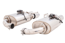 Load image into Gallery viewer, XFORCE Ford Mustang GT 2018 (Coupe&amp;Convertible) Twin 3" Stainless Steel Axle-Back Exhaust System With Oval Varex Mufflers/Quad Tips (ES-FM18-VMK-ABS)