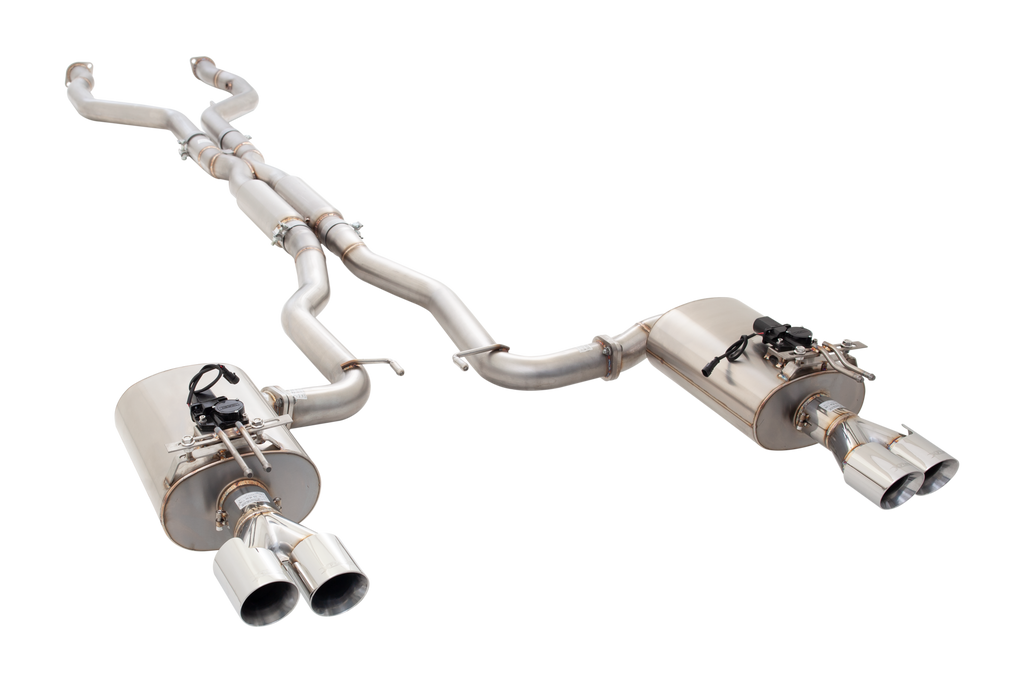 XFORCE Chevrolet SS Sedan 2008-17 Stainless Steel Twin 3" System With Hot-Dog Centre Muffler & Varex Rear Mufflers (ES-VF73-VMK-CBS)
