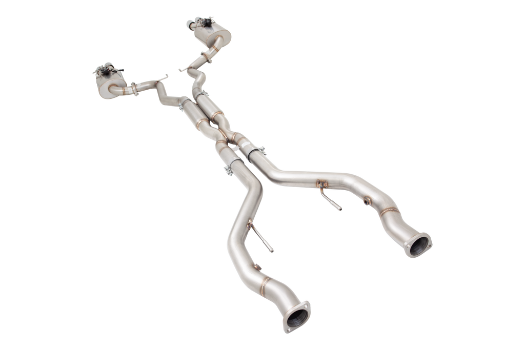 XFORCE Holden Commodore SS, SS-V Stainless Steel Twin 3" System With Hot-Dog Centre Muffler & Varex Rear Mufflers (ESVF73UTEVKCS)