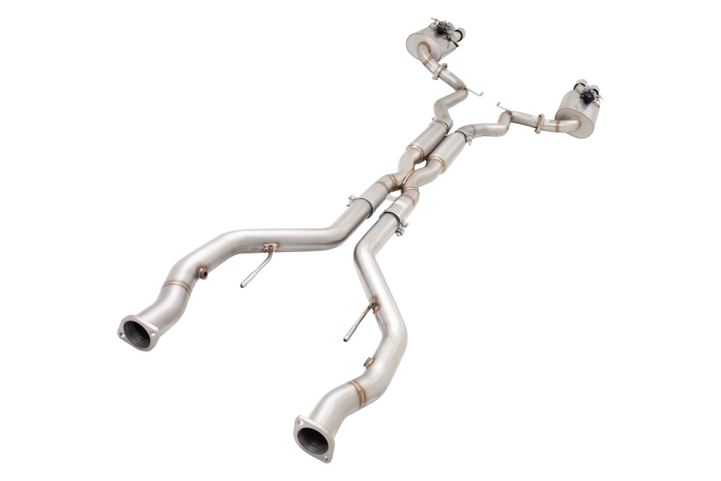 XFORCE Holden Commodore SS, SS-V Stainless Steel Twin 3" System With Hot-Dog Centre Muffler & Varex Rear Mufflers (ESVF73UTEVKCS)