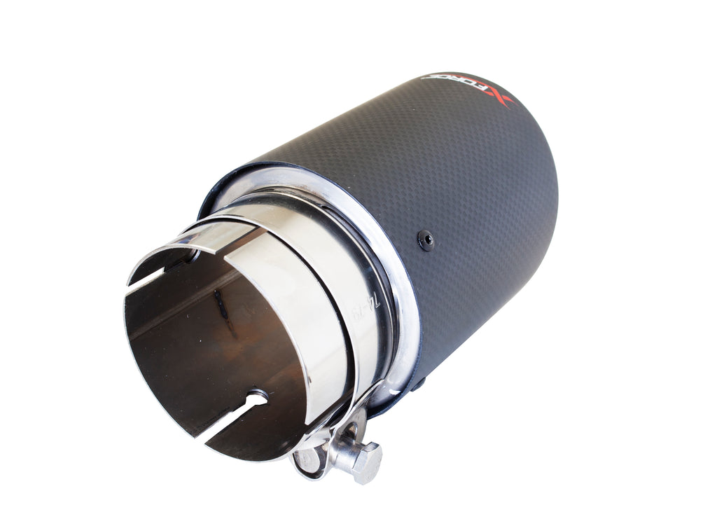 XFORCE VW Golf " R" MK7 Carbon Fibre Tips to Suit X-Force System 4" Outlet (TC-AW4-63 X 4) (ES-VW09-CFTIPS)