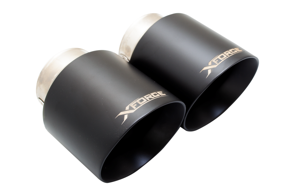 XFORCE VW Golf GTi Mark 6/7 2008-2013(EU) 2009-2014(US) 4" Angle Cut Black Tip Option (for Xforce system only will NOT fit OEM) (ES-VWGTI-BLACKTIP)