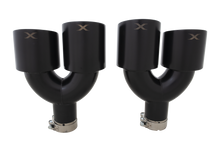 Load image into Gallery viewer, XFORCE VW Golf R MK7 &amp; MK7.5 Black Quad 4.5 Inch Tip Option (ESMQB4TIPSK)