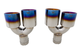 XFORCE VW Golf R MK7 & MK7.5 Burnt Blue Look Quad 4.5 Inch Tip Option (ESMQB4TIPSB)