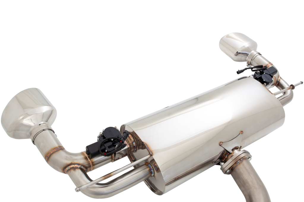 XFORCE X-Force Twin 25" To 3" Stainless Steel Cat-Back System With Varex Muffler | Audi 8V RS3 Sedan (ESRS317SVKCS)