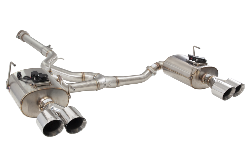 XFORCE Subaru WRX VB Varex valved Cat Back Exhaust System with Black Tips (ESSWVB22VKBK)