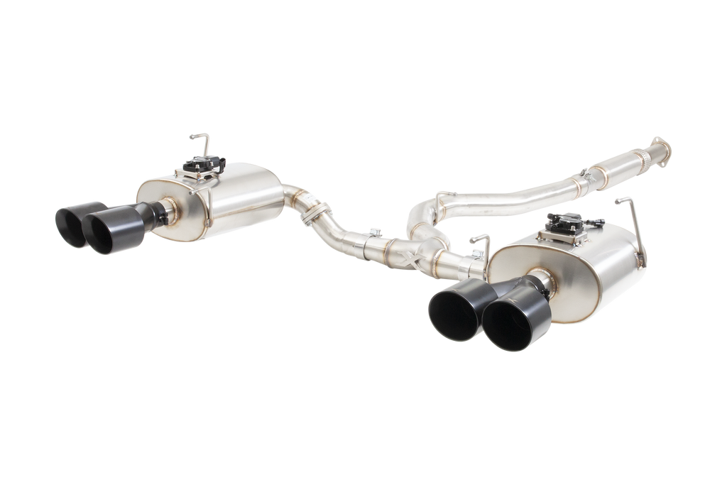 XFORCE SUBARU WRX & STI sedan Varex Valved cat back exhaust system with black tips (ESSWRX14VKBK)
