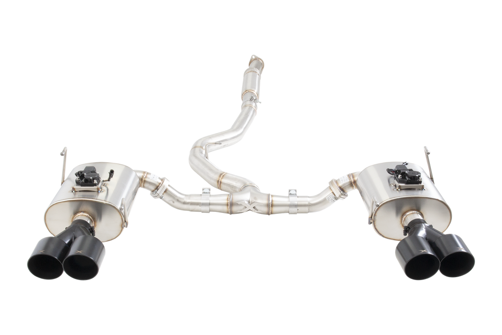 XFORCE SUBARU WRX & STI sedan Varex Valved cat back exhaust system with black tips (ESSWRX14VKBK)