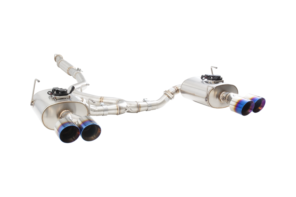 XFORCE SUBARU WRX & STI sedan Varex Valved cat back exhaust system with burnt blue tips (ESSWRX14VKBU)
