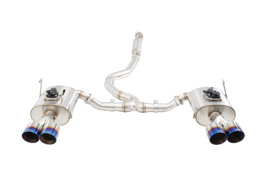 XFORCE SUBARU WRX & STI sedan Varex Valved cat back exhaust system with burnt blue tips (ESSWRX14VKBU)